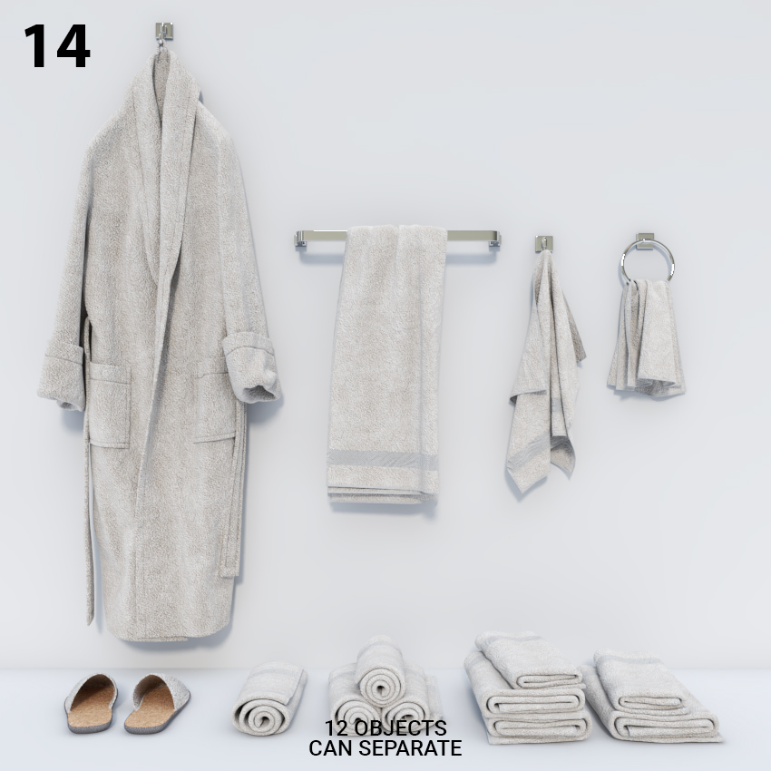 Luxurious Bathroom Towel Set with Robe