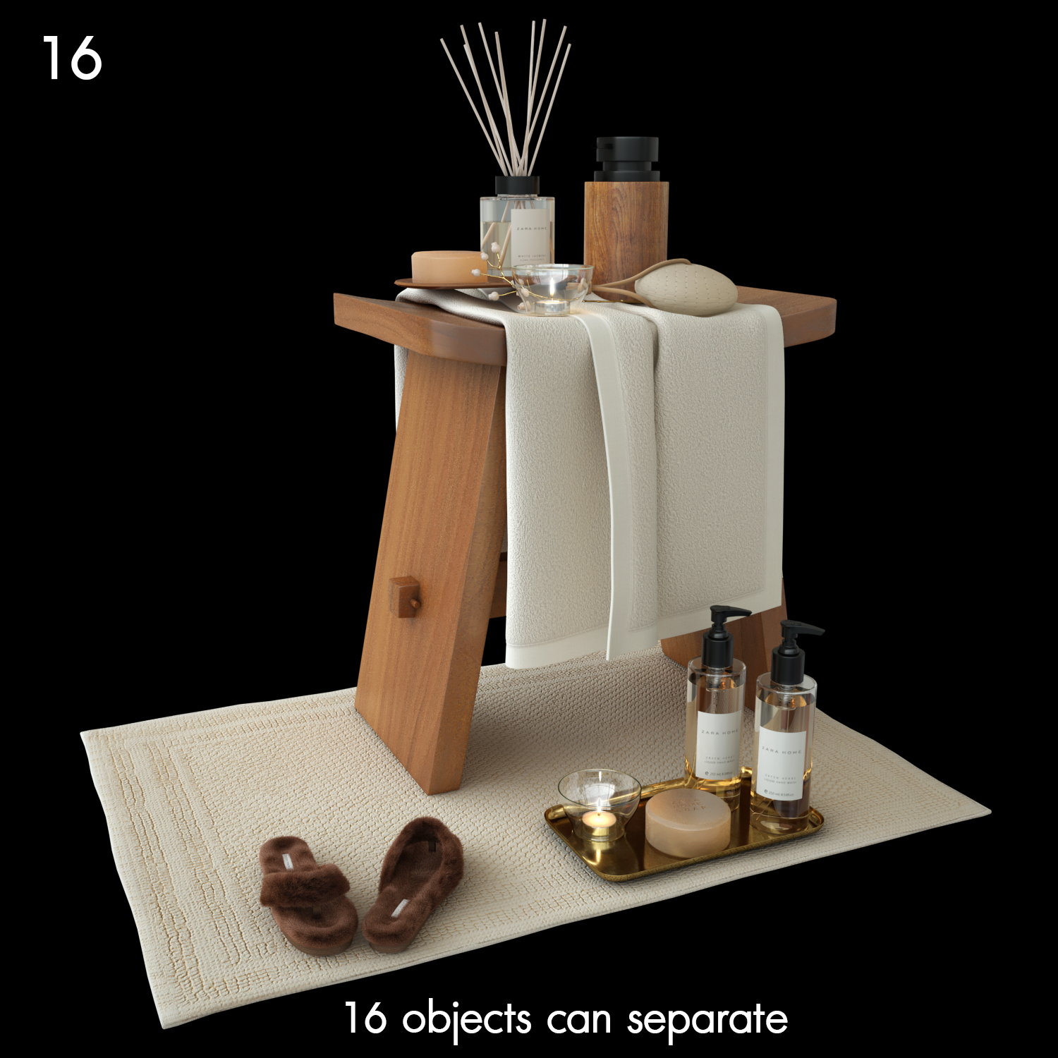 ZARA Home Wooden Stool