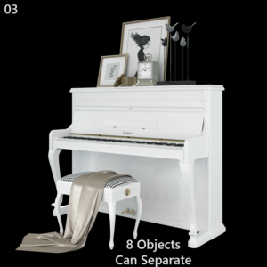 White Piano Decor