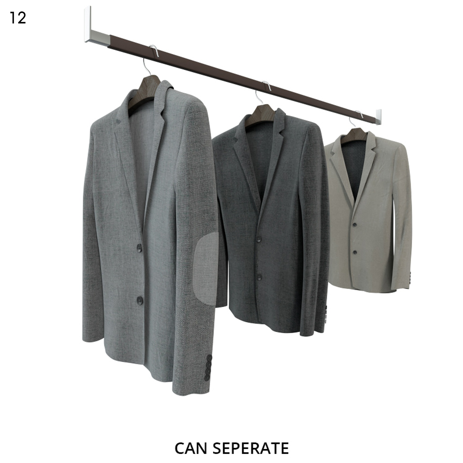 Realistic Suit Jacket Proxy Model