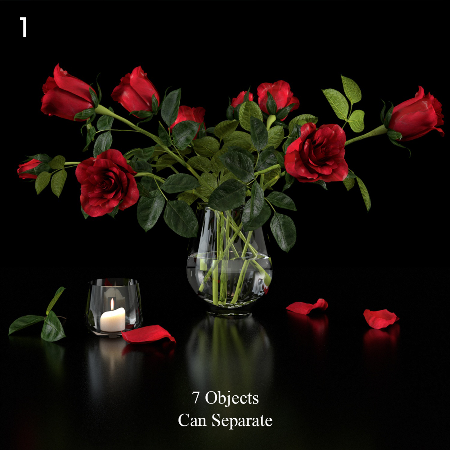Elegant Rose Vase Set