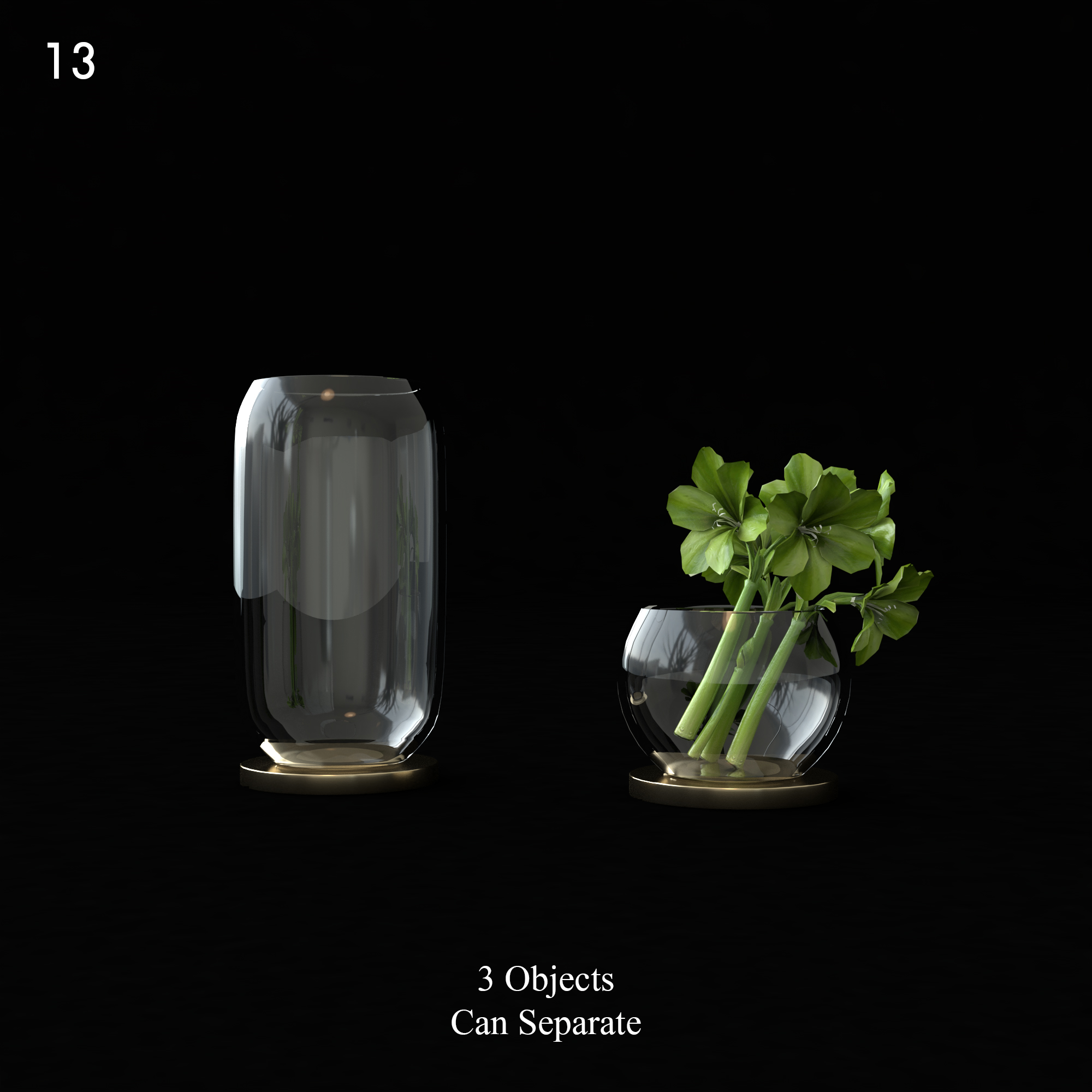 Elegant Glass Vase Set