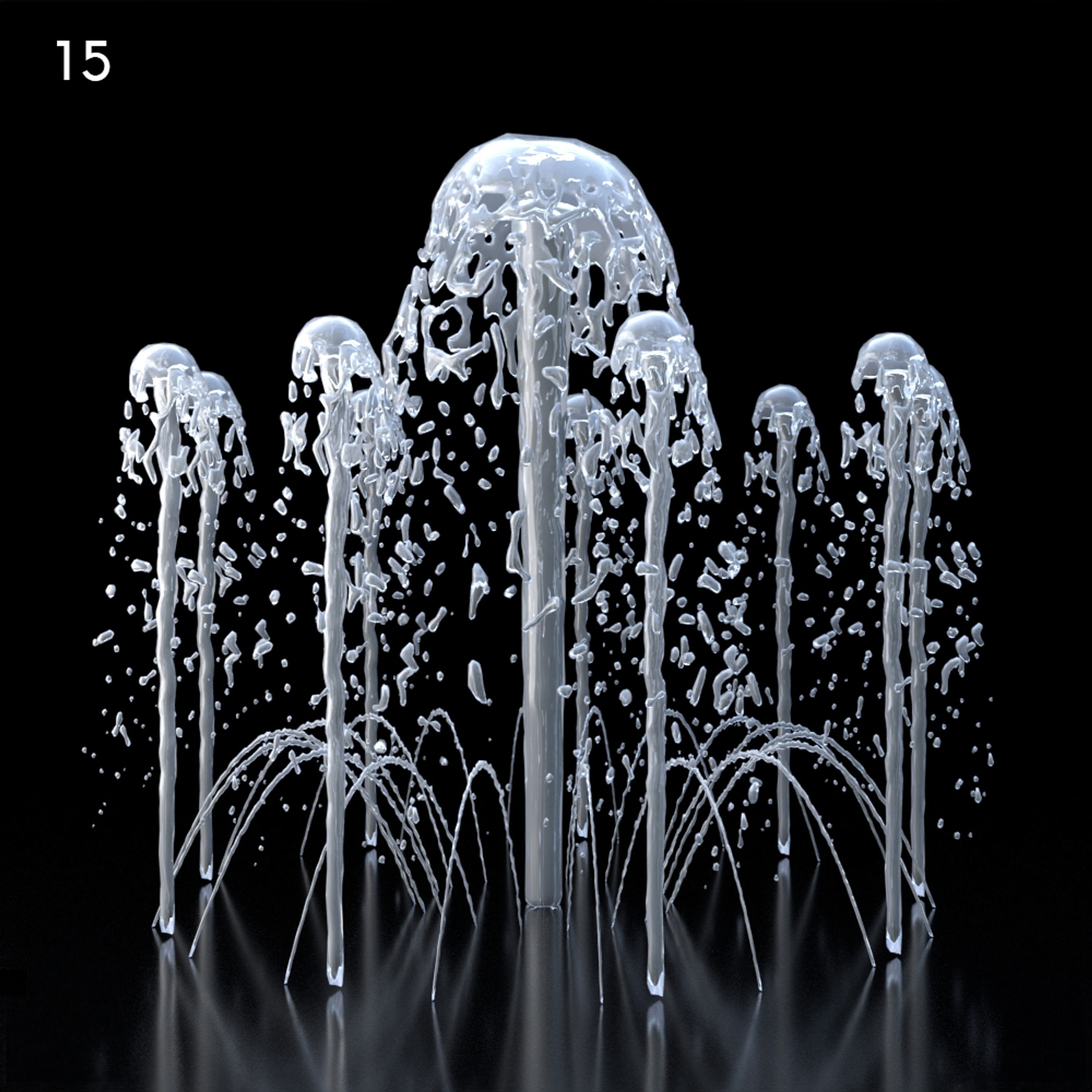 Fountain Model Proxy for SketchUp with V-Ray