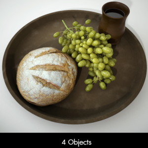 Grapes and Bread Tray