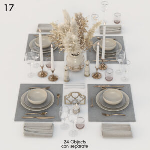 Elegant Dining Table Set Model