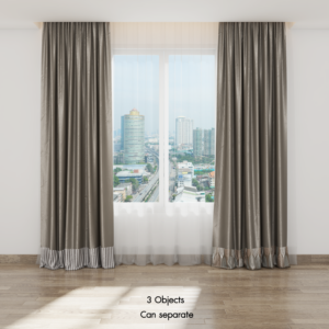 Elegant Drapery Proxy Model for SketchUp