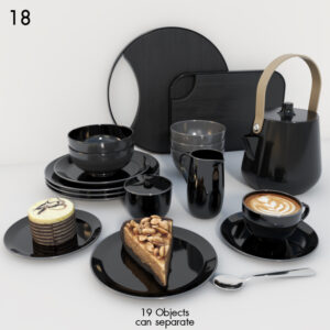 Black Kitchenware Set