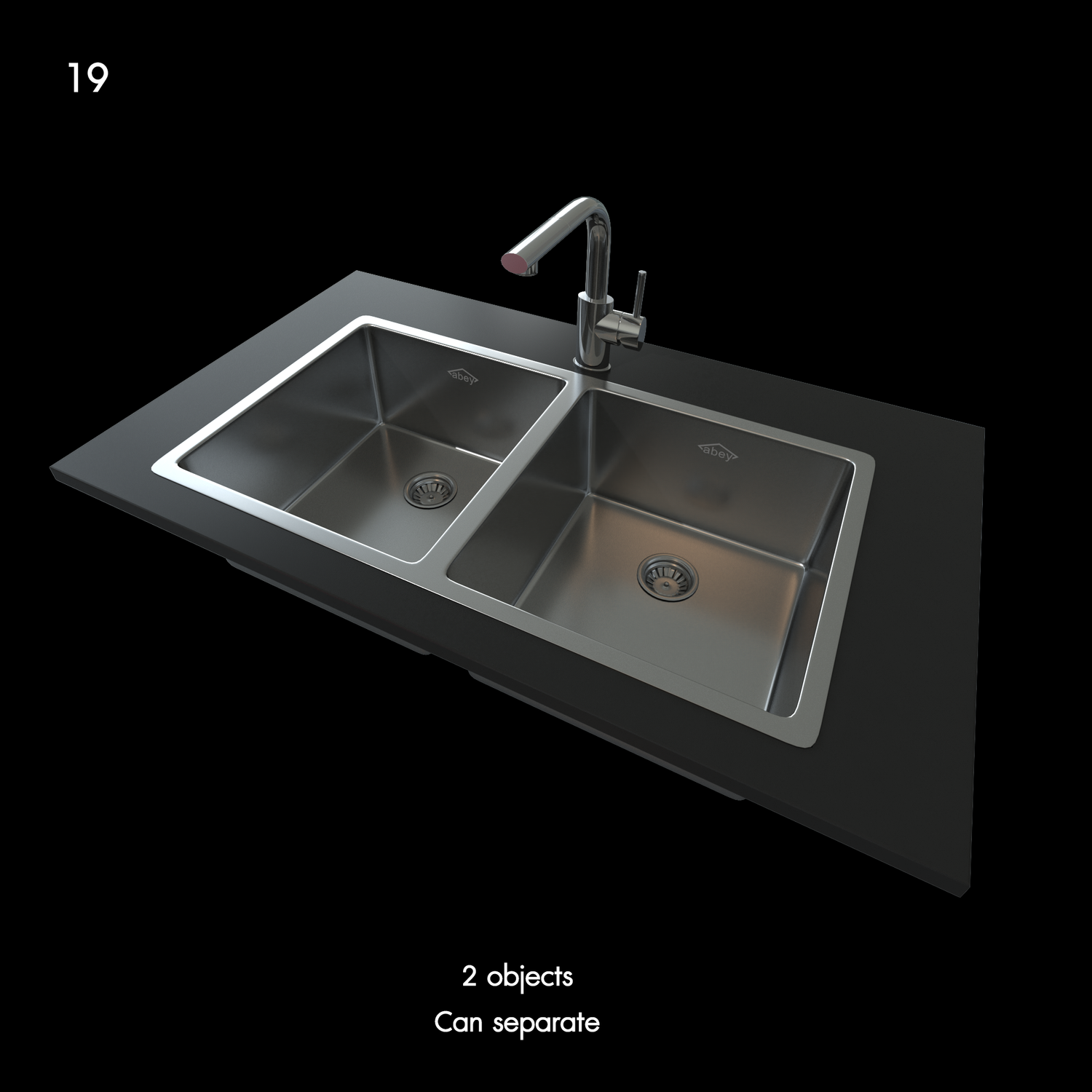 Abey Double Sink and Mixer