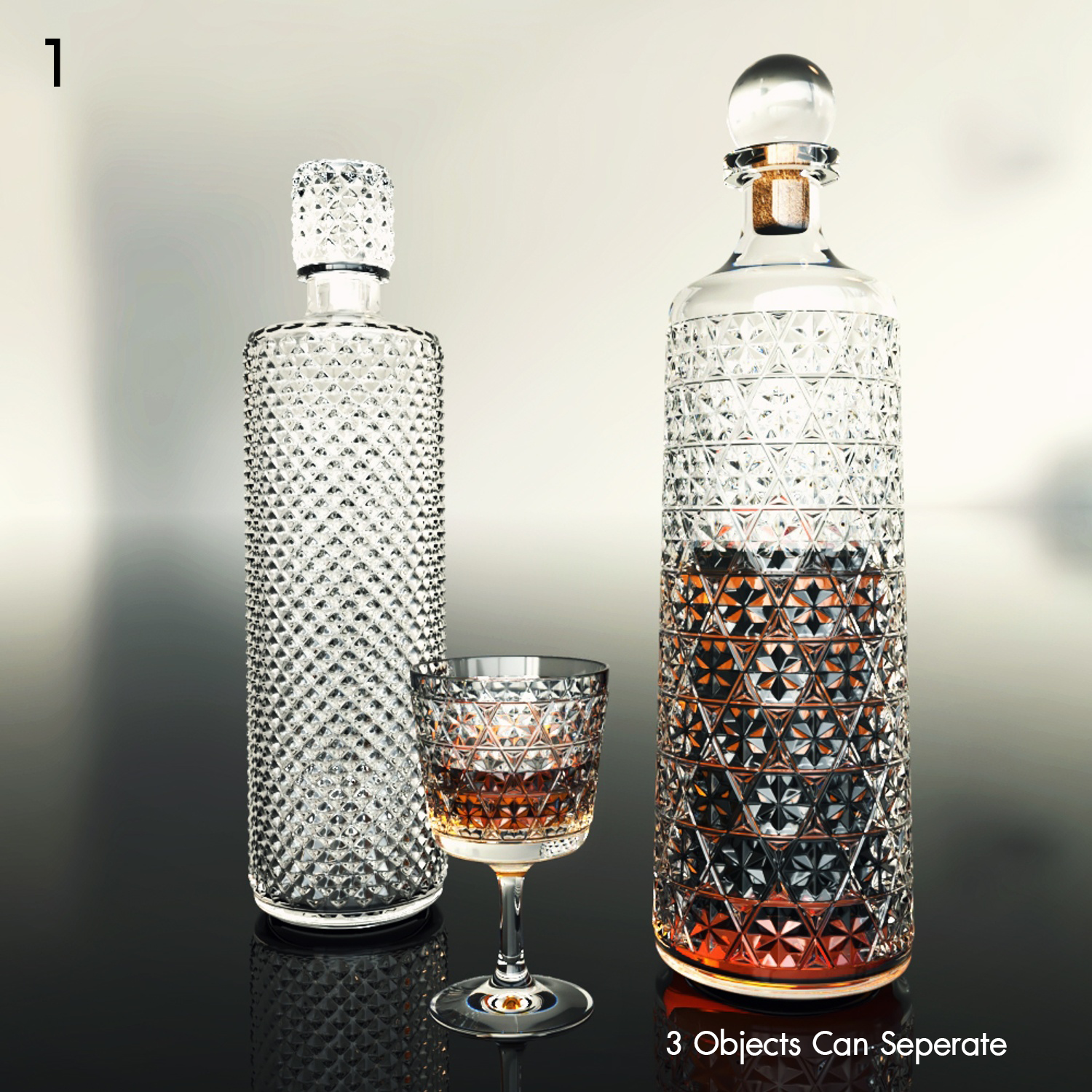 Crystal Alcohol Glass Set