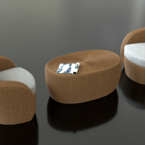 VRayProxy Lounge Chair Set