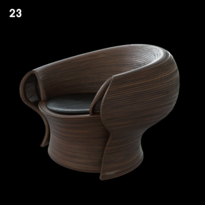 Walnut Steam Bent Chair