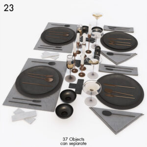 Elegant Micbronze Tableware Set