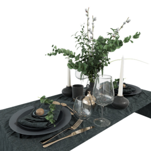 Elegant Table Setting Proxy Model for SketchUp with V-Ray