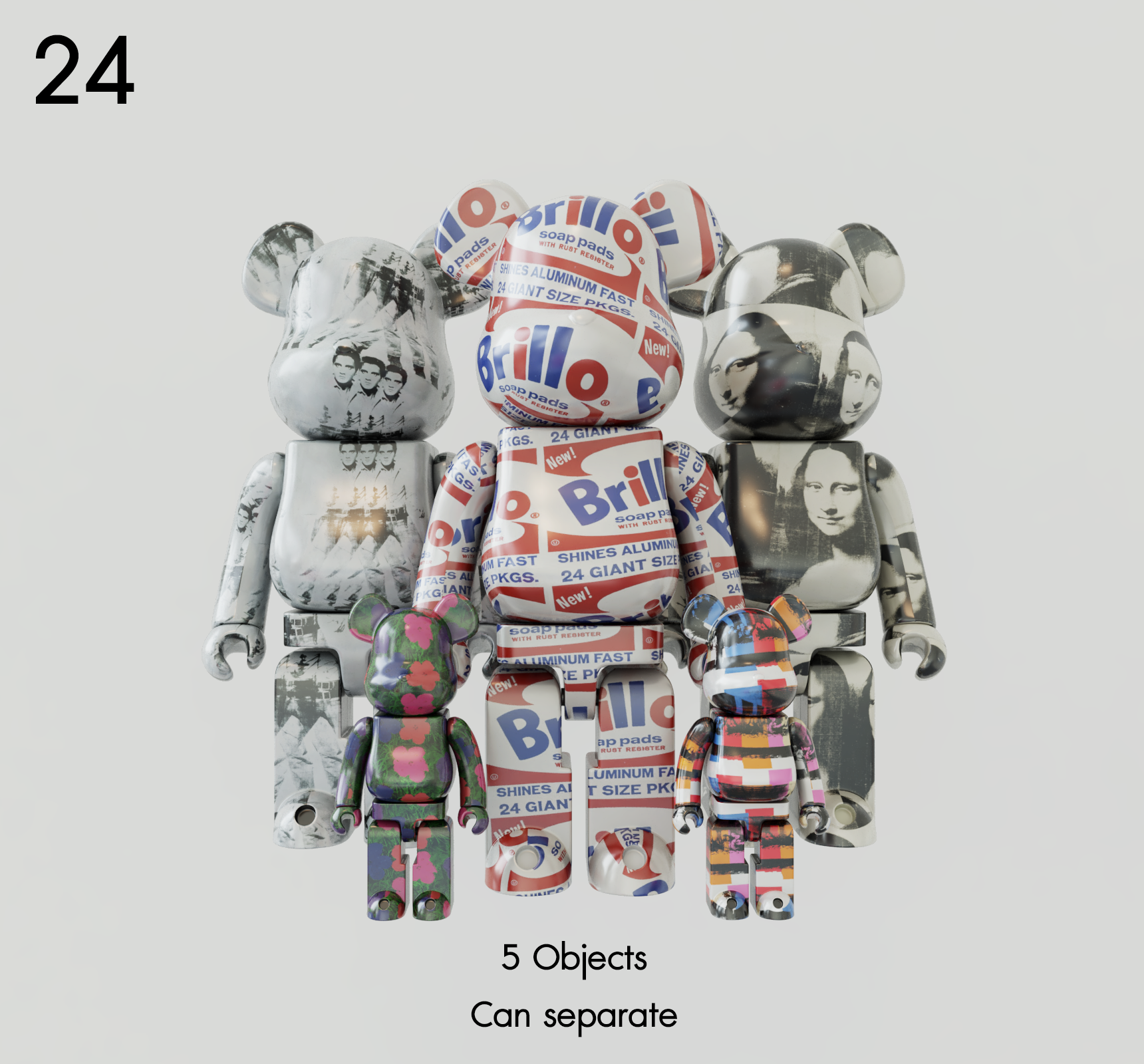 Andy Warhol Bearbrick Models