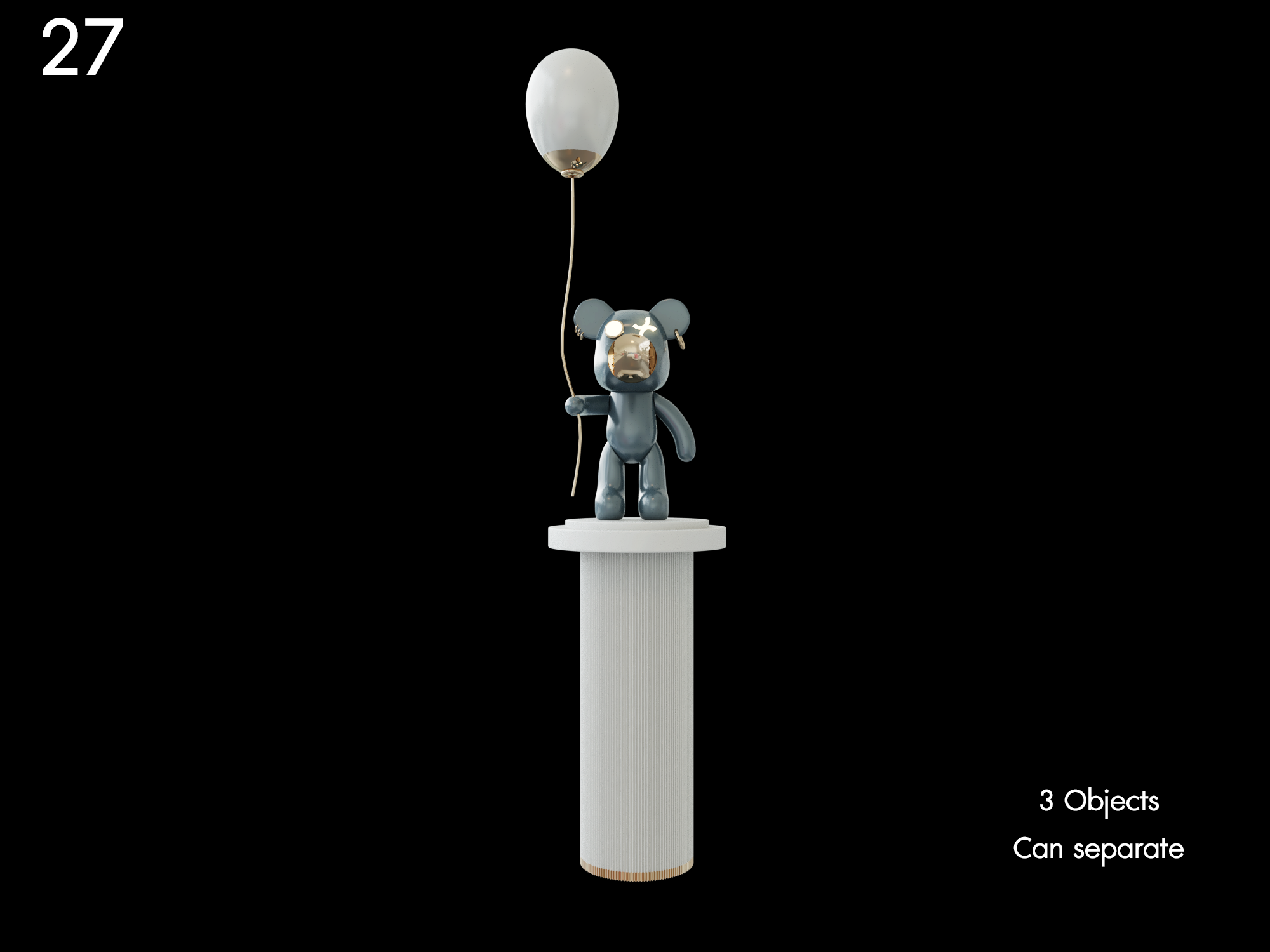Balloon Bear Toy Model