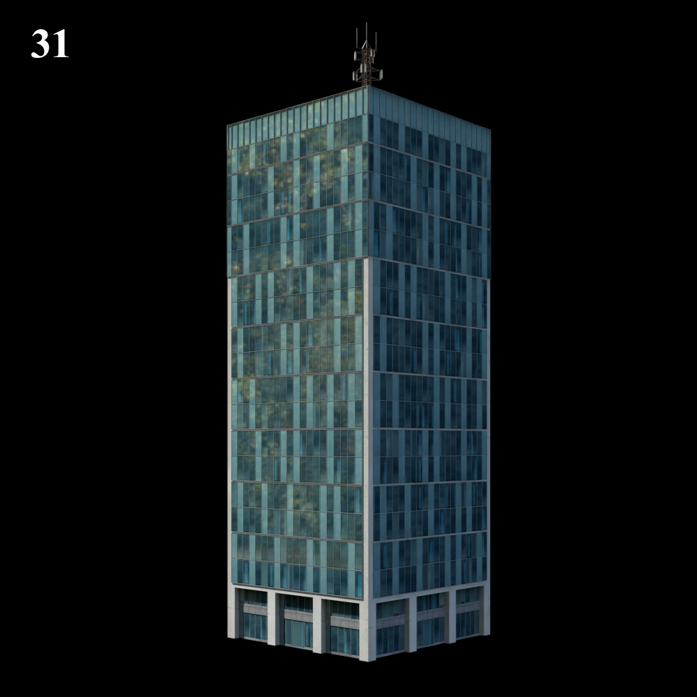 Modern Office Building Proxy Model for SketchUp