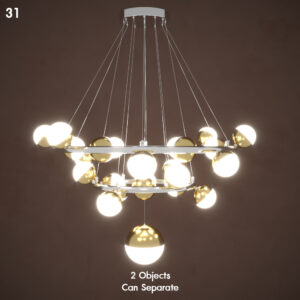 Modern Chandelier Proxy Model for SketchUp