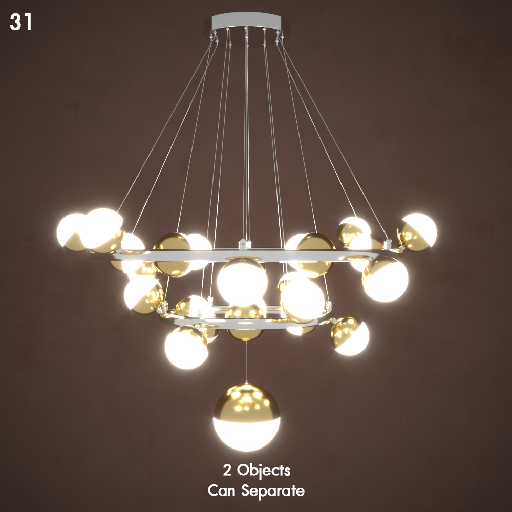 Modern Chandelier Proxy Model for SketchUp