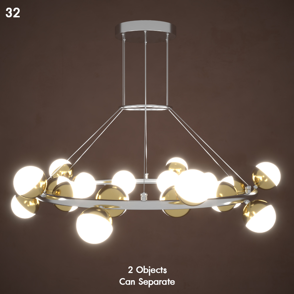 Modern Chandelier with Spheres