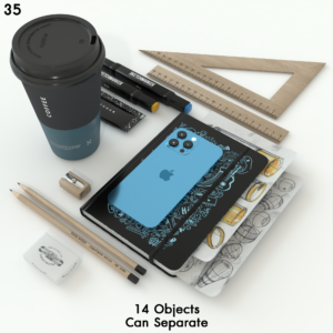 Blue iPhone Decorative Model