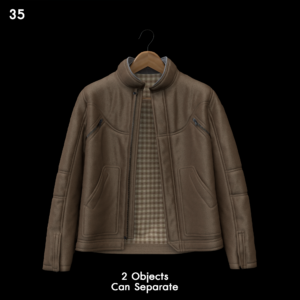 Premium Brown Jacket Proxy Model for SketchUp with V-Ray