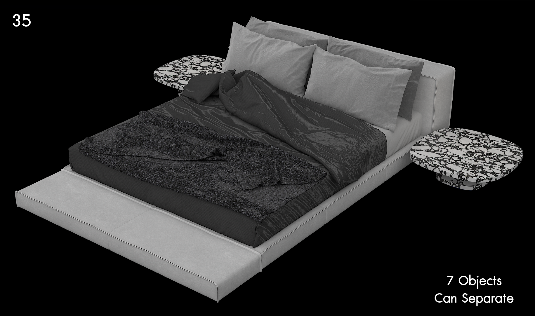 Modern Bedroom Duvet and Nightstand Set