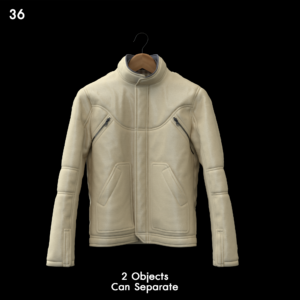 Beige Leather Jacket Proxy Model for SketchUp with V-Ray