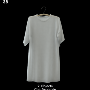 White T-Shirt Proxy Model for SketchUp with V-Ray