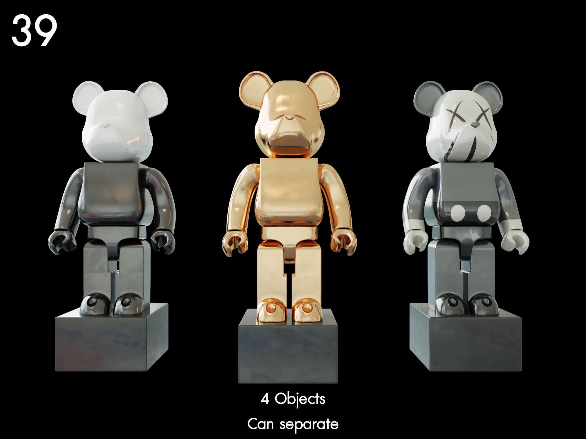 Bear Toy Model Set