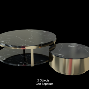 Gold Marble Coffee Table Set