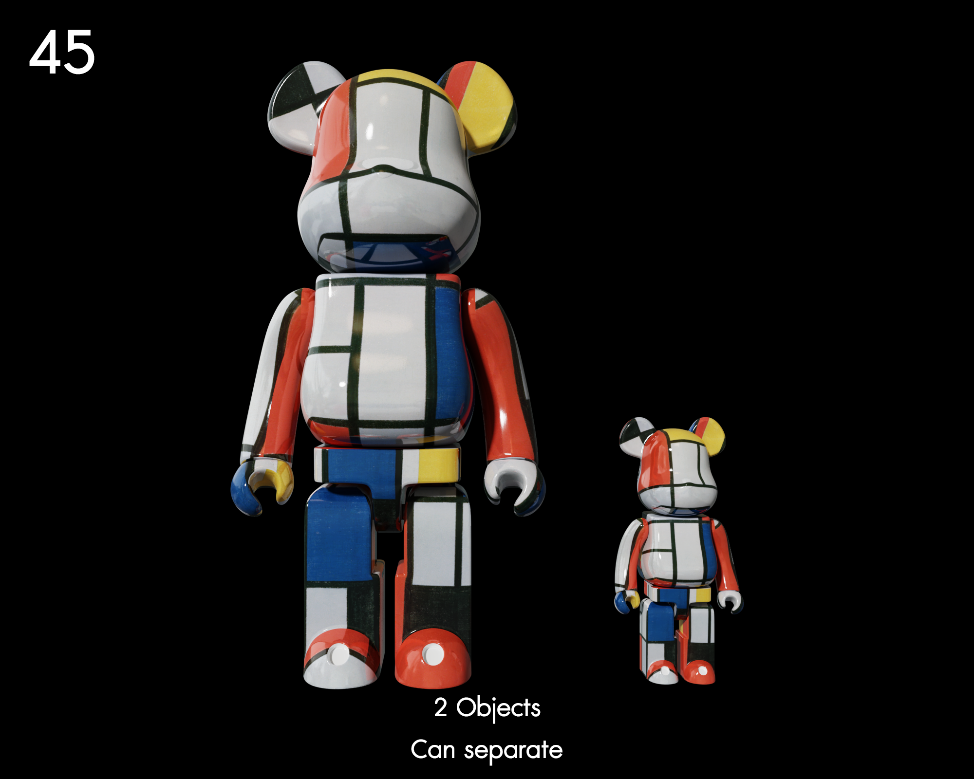 Bearbrick Piet Mondrian