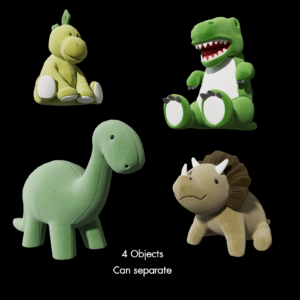 Plush Dinosaur Toy Set