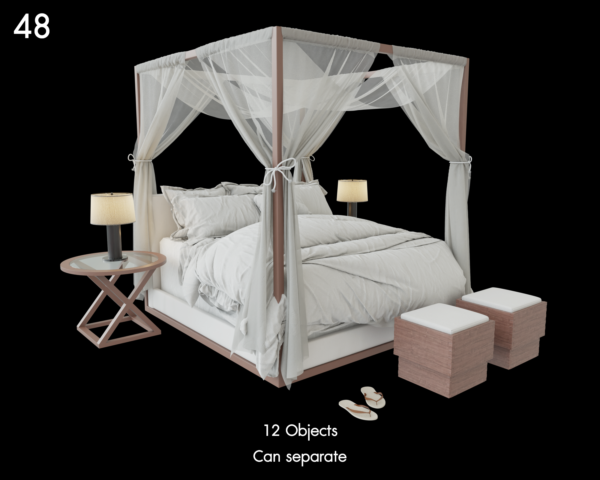 Desert Modern Canopy Bed