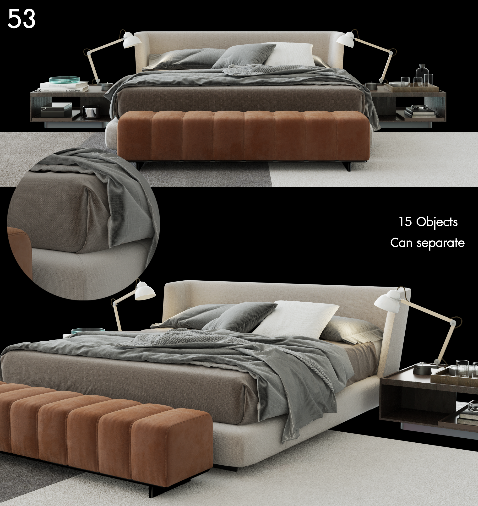 Minotti Creed Bed