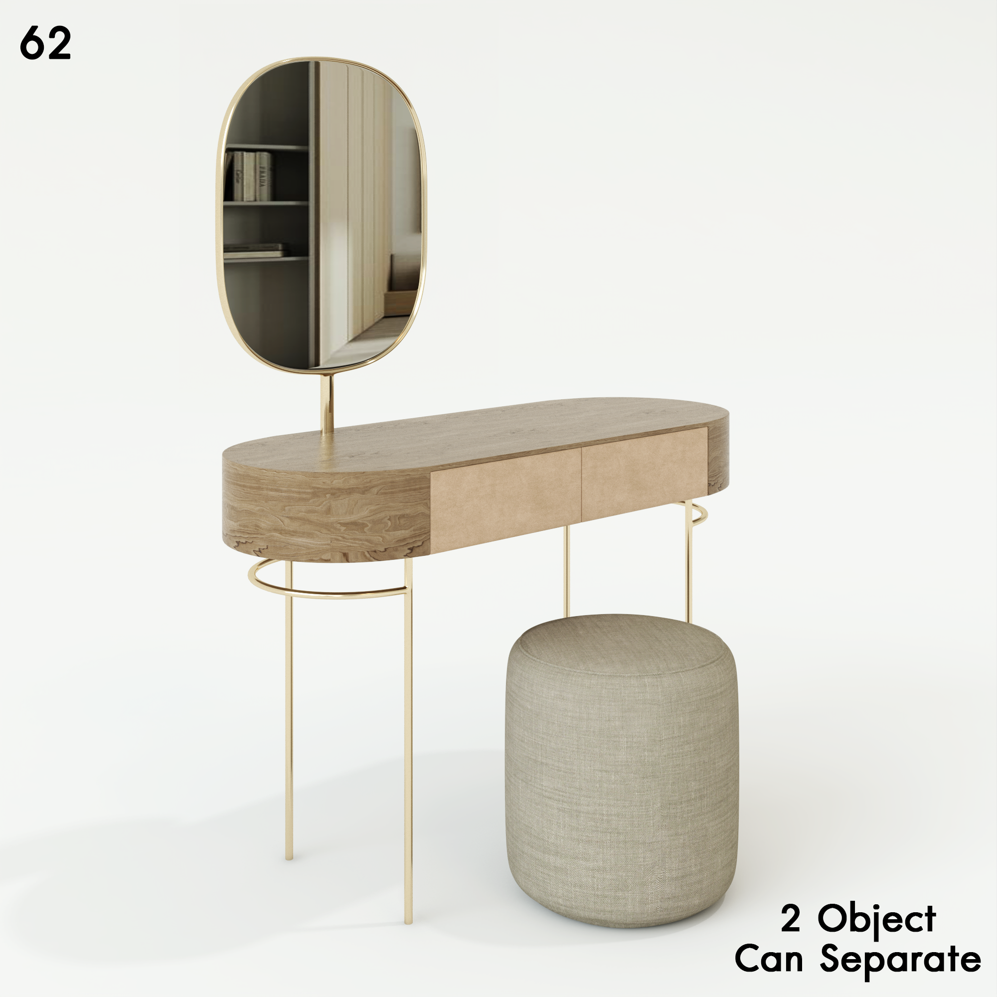 Dressing Table with Mirror - Geneve