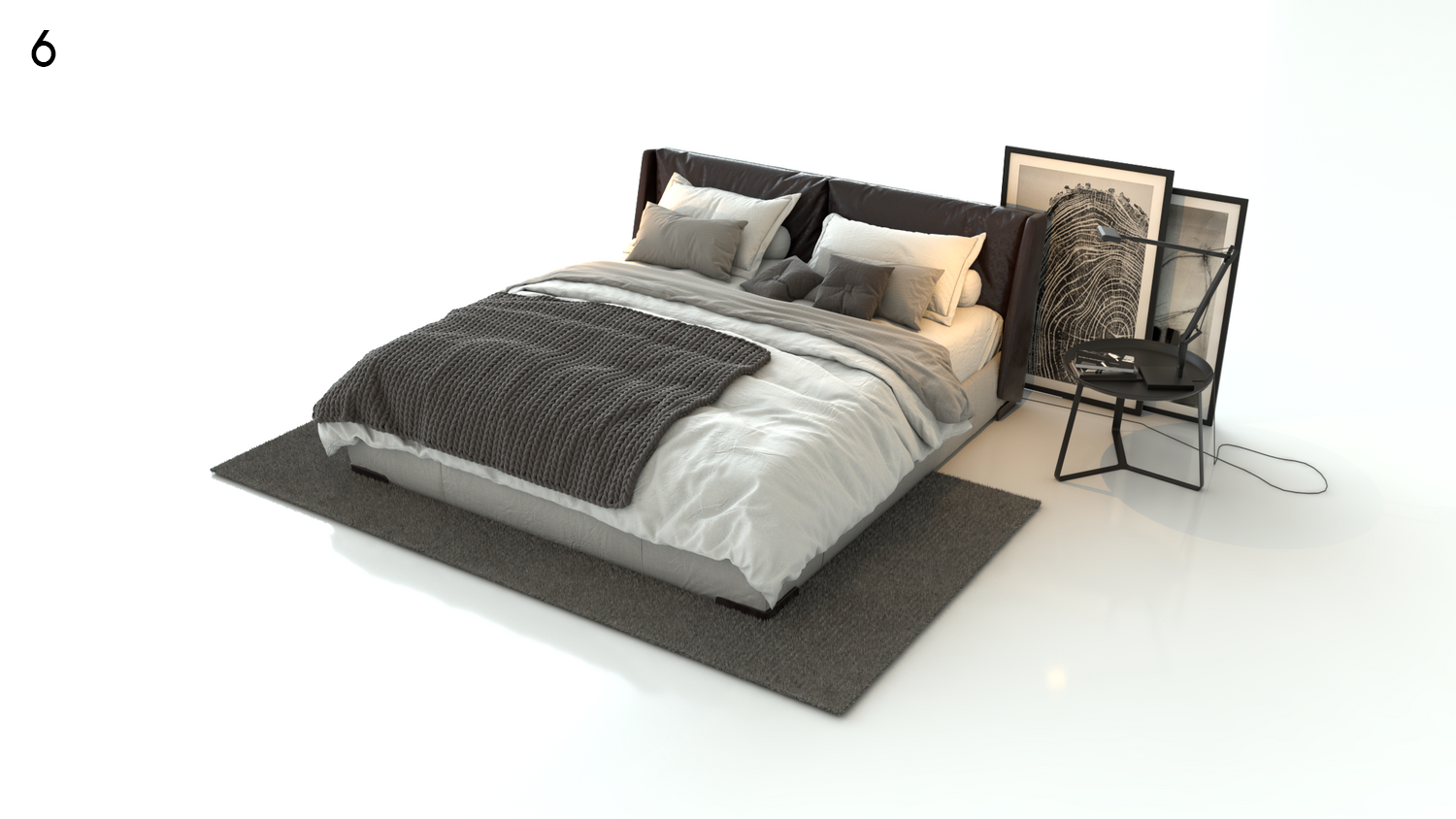 Premium Natuzzifenice Bed Model for SketchUp