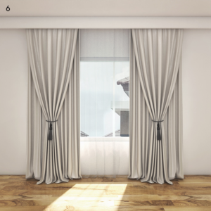 Elegant Curtain Model for SketchUp with V-Ray