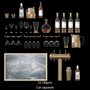 Premium Barware Proxy Model for SketchUp with V-Ray