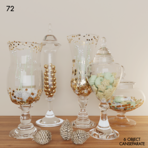 Decorative Glass Vases Set