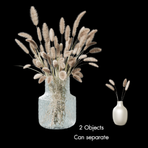 Dried Flowers in Glass Vase