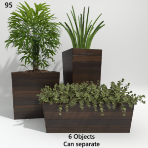 Modern Planters Proxy Model for SketchUp