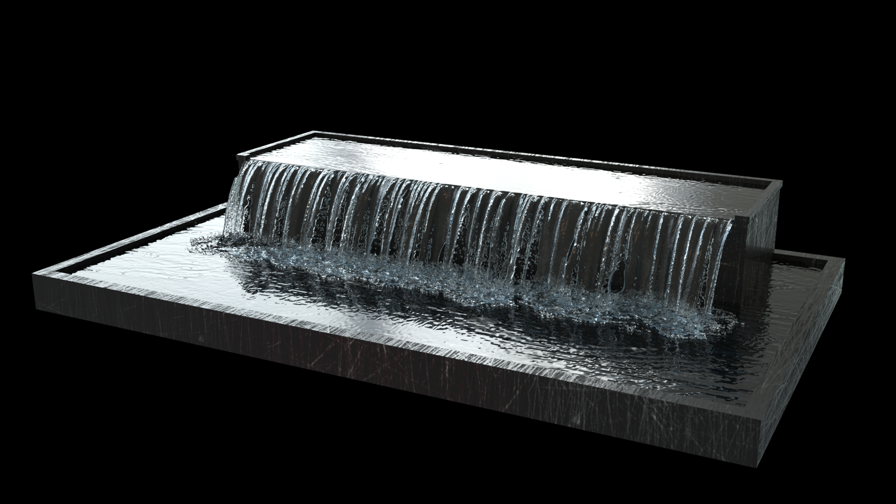 Waterfall Proxy Model for SketchUp with V-Ray