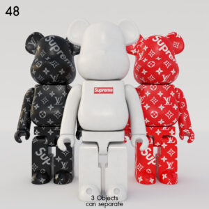 Bearbrick Supreme Set 3D Model