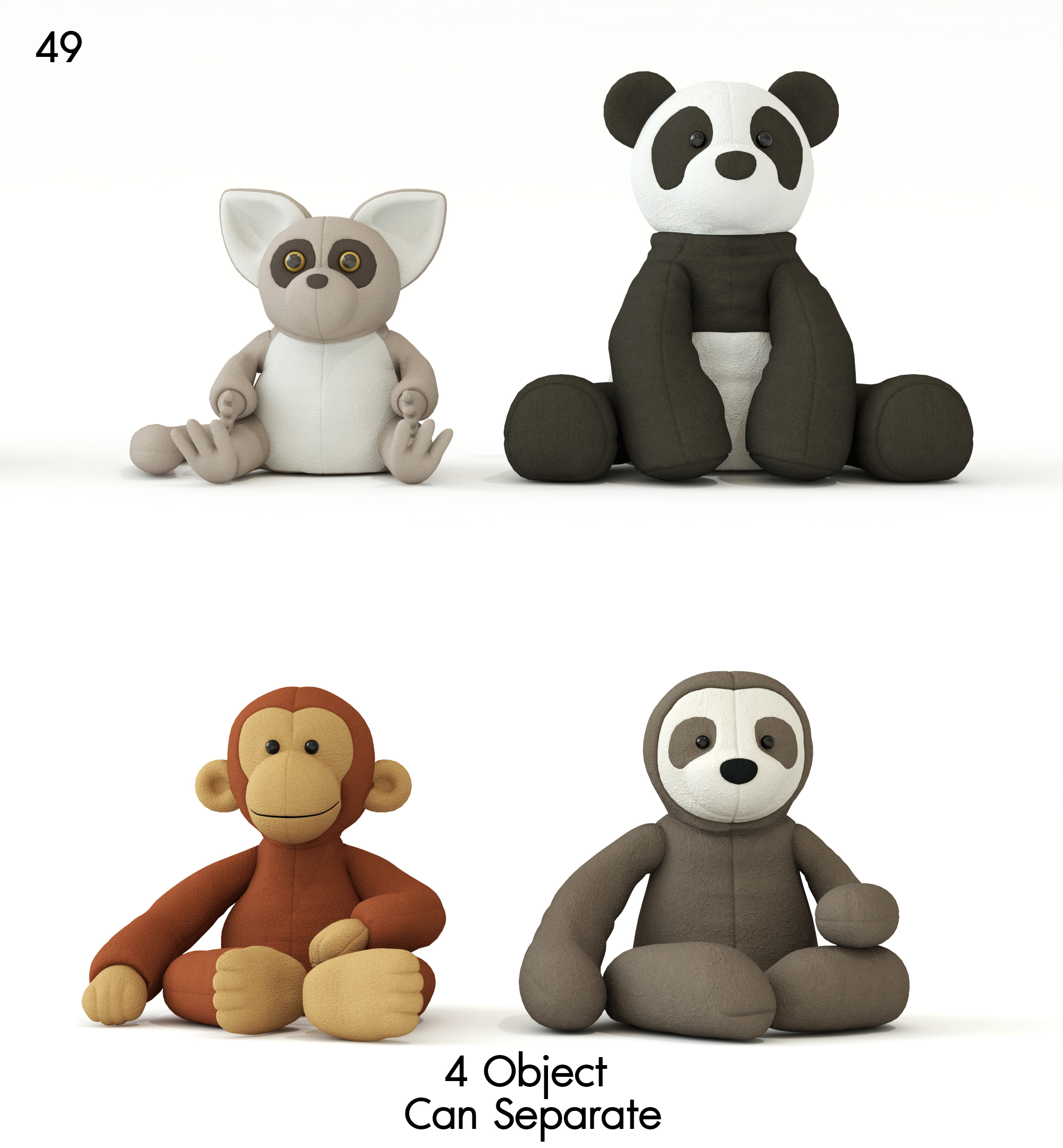 Plush Animal Toy Models