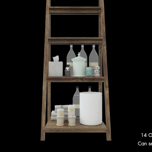 Stylish Wooden Shelf Decor Proxy Model