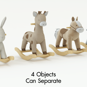 Plush Rocking Animals Set