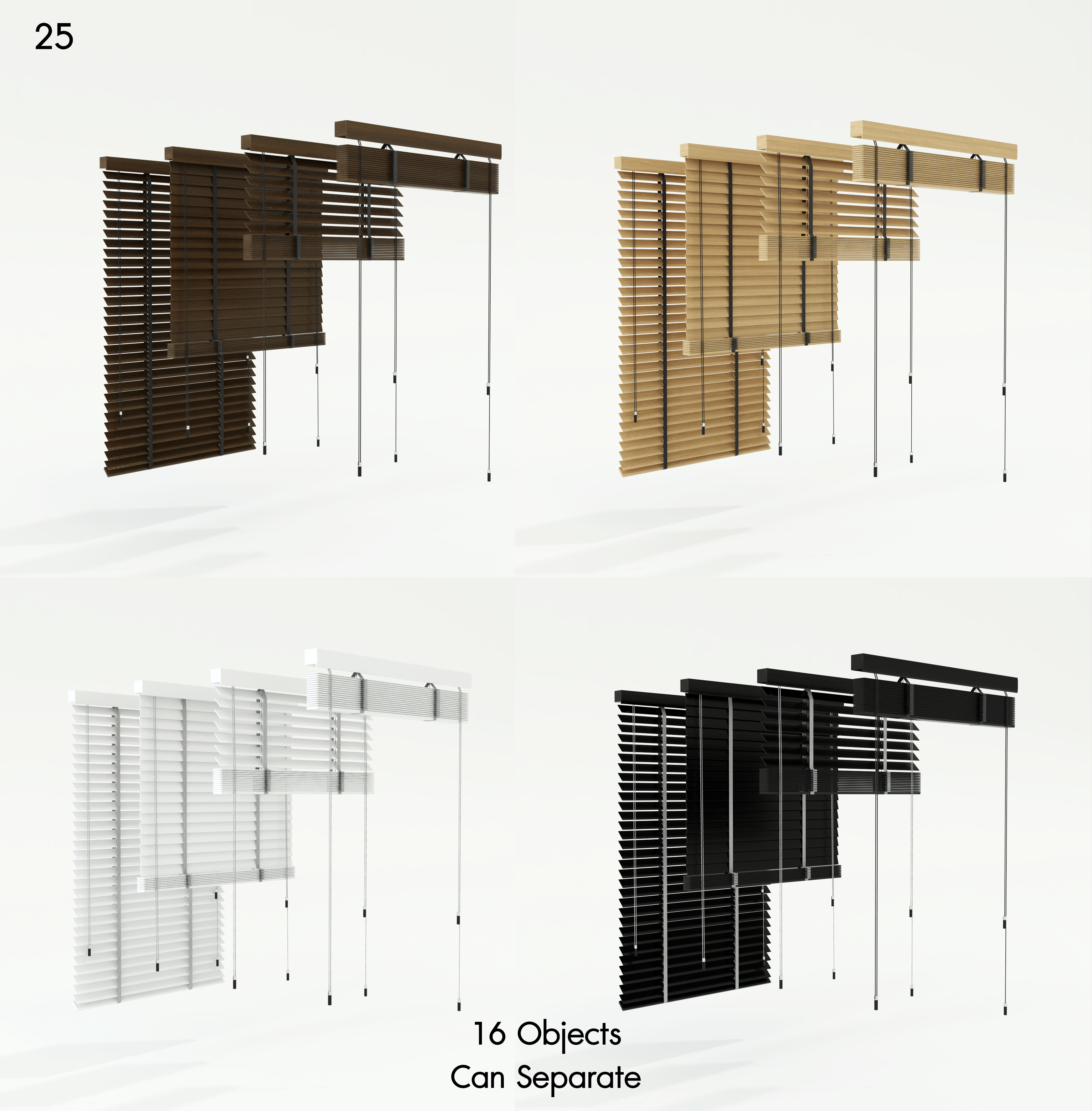 3D Blinds Proxy Model for SketchUp with V-Ray