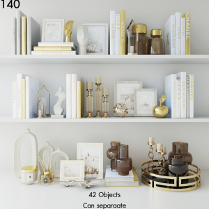 White and Gold Book Collection