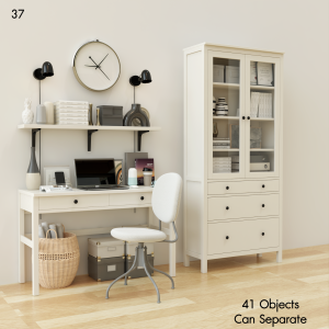 Modern Workspace Interior Model for SketchUp and V-Ray