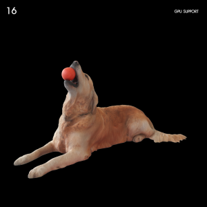 Realistic Dog Proxy Model for SketchUp with V-Ray